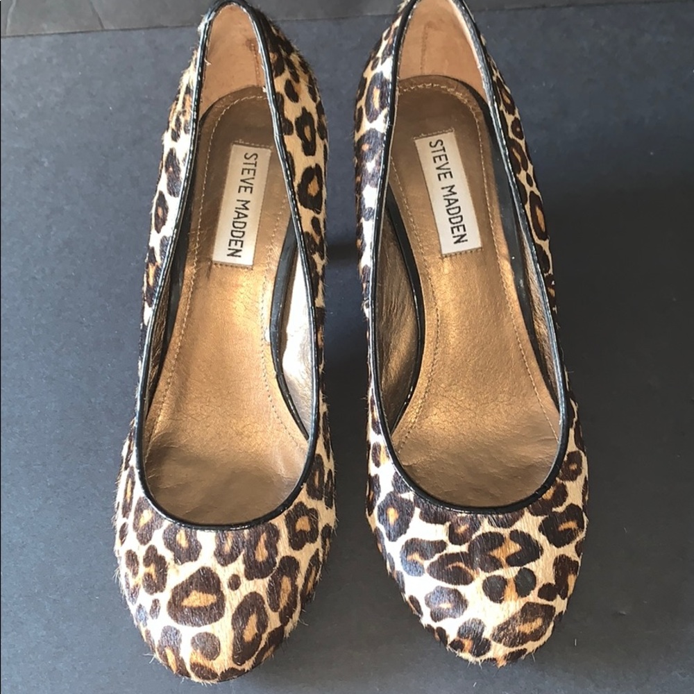 Steve Madden Womens Calf Hair Leopard Pumps. Sz 7